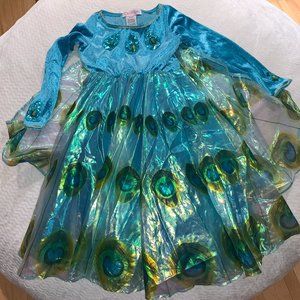 BEST Peacock Halloween costume S(6) like a butterfly or fairy with feathers